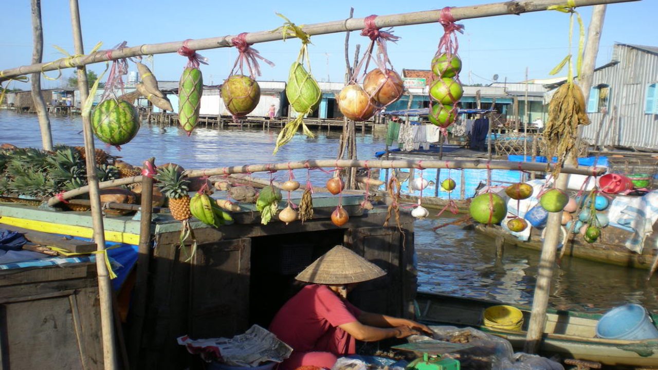One of the most unique and unforgettable cultural aspects of visiting a Mekong Delta floating market...