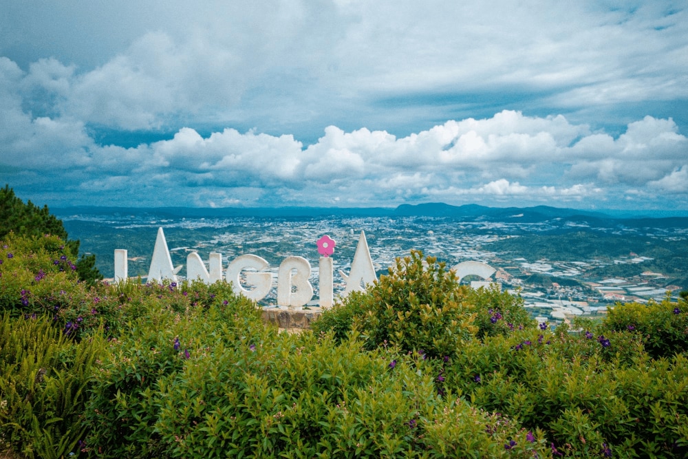 Lang Biang, the legendary mountain steeped in a tragic love story, stands tall, embracing Da Lat cit...