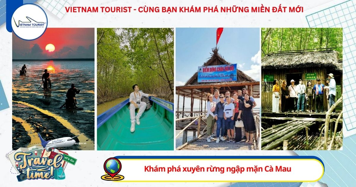 One of the unmissable experiences is a 'vo lai' boat trip through the mangrove forest. Gliding along...