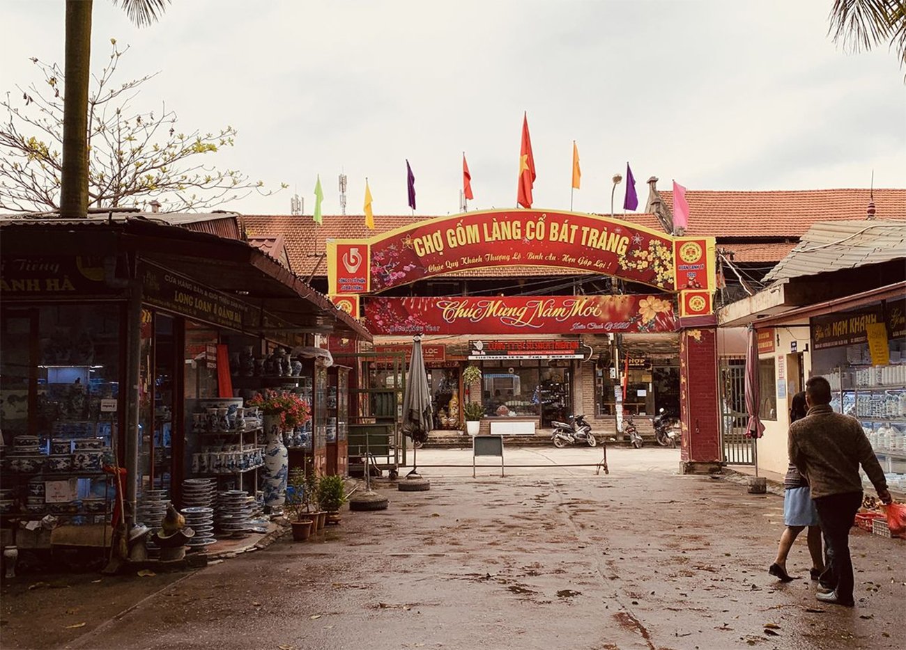 Exploring the Bat Trang Pottery Market: A Symphony of Clay and Color.
The heart of the village is th...
