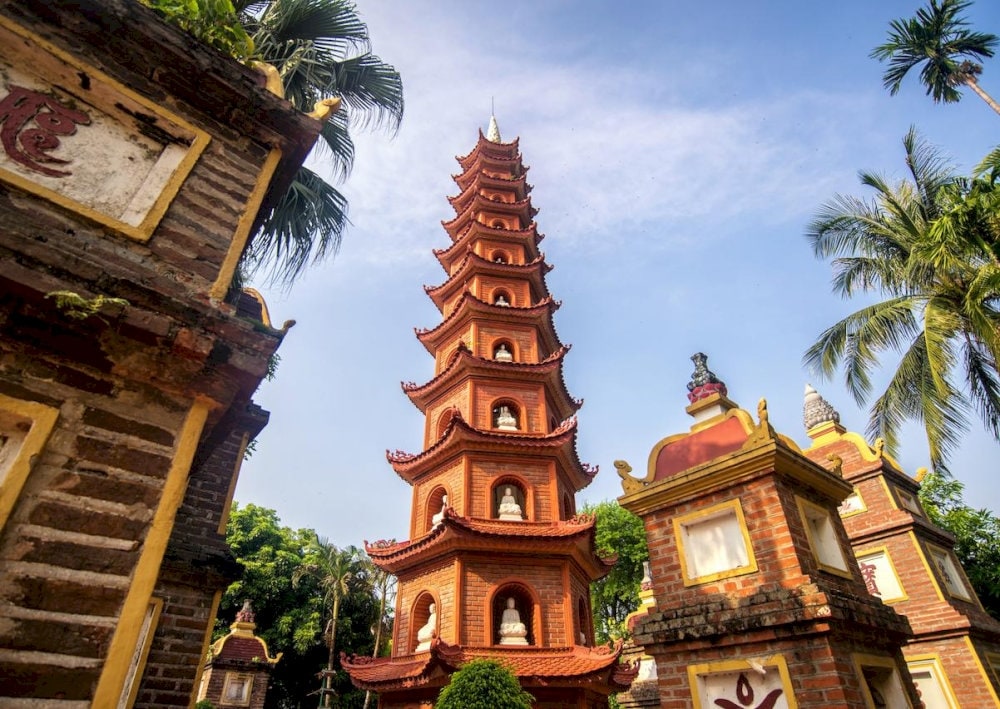 The pagoda's most striking architectural feature is the iconic 11-storey stupa, standing 15 meters t...