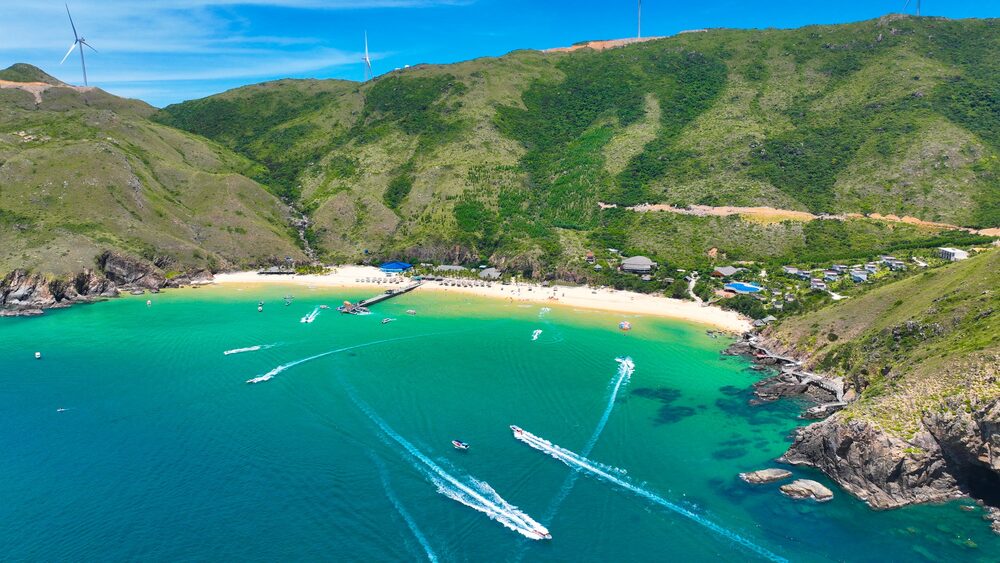 Kỳ Co, affectionately known as the "Maldives of Vietnam," is a pristine beach nestled in Nhơn Lý com...