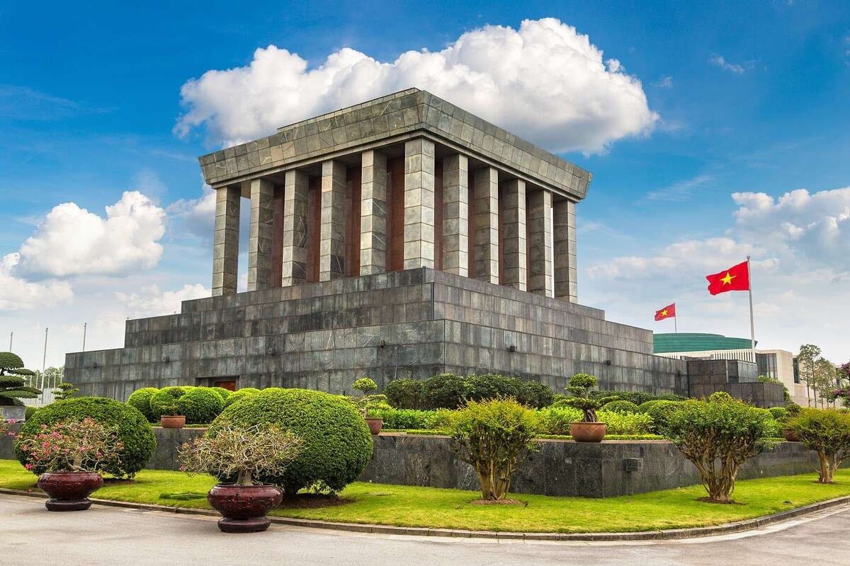 The Ho Chi Minh Mausoleum is a unique architectural masterpiece, serving not only as the eternal res...