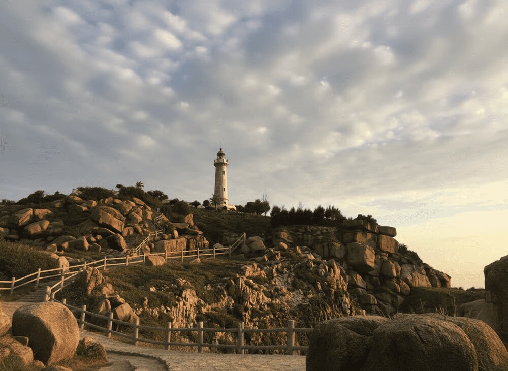 From the parking area at the base, the journey to conquer Mui Dien's summit begins with a steep walk...