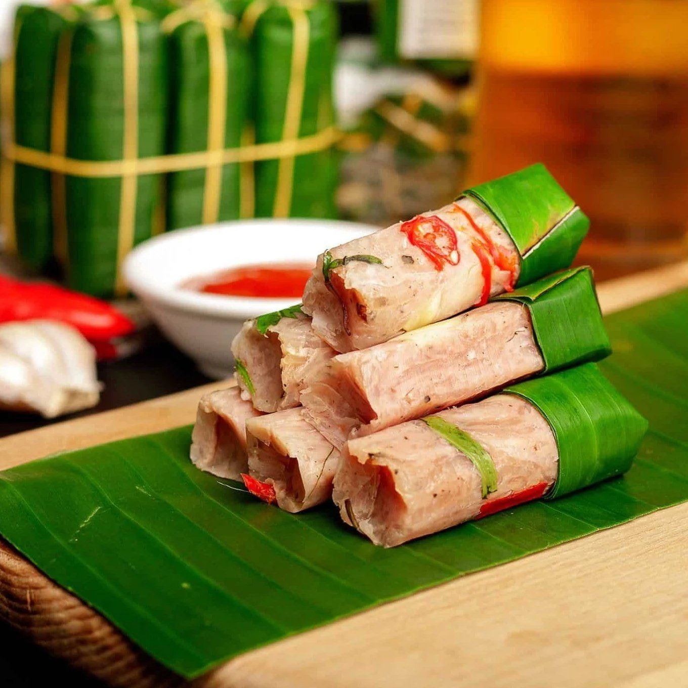 Nem Chua Thanh Hoa is renowned for its signature flavor: a light, refreshing sourness and gentle swe...