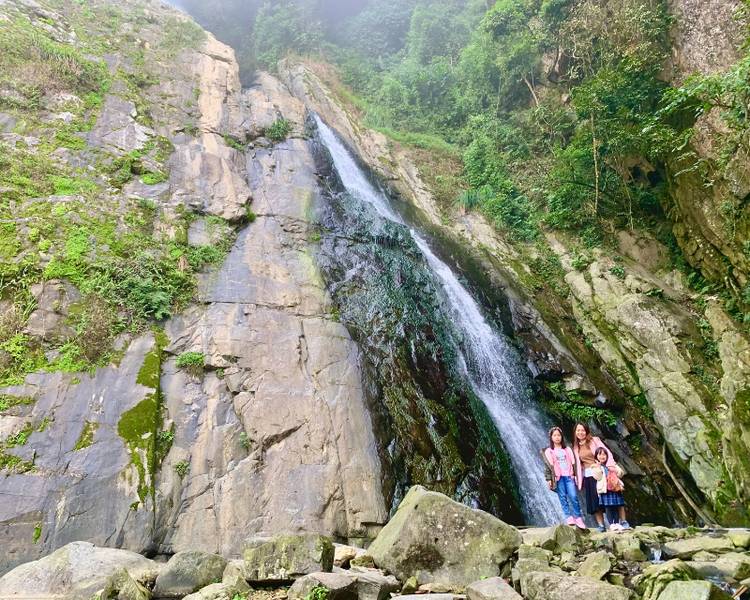 Hidden amidst Tam Dao's verdant forests is Silver Waterfall (Thác Bạc), a cascading sheet of white w...