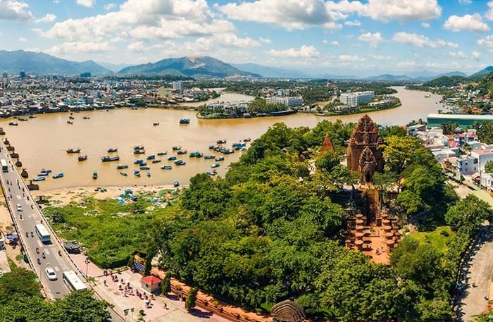 Begin your journey at Po Nagar Cham Towers, perched majestically on Cù Lao Hill, overlooking the ser...